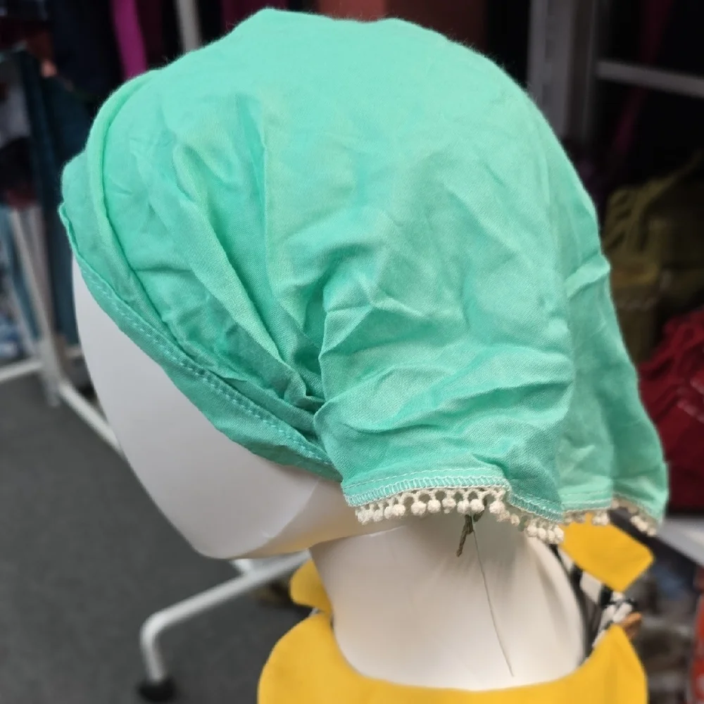 Peppercorn Kids Aqua Headscarf with White Accents